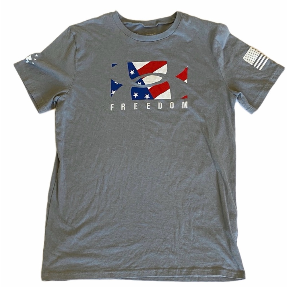 Under Armour Kids Gray Freedom Short Sleeve Tee Size YXL